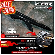 บังโซ่ บังโคลนหลัง CBR650r CB650f ลายฟิล์มคาร์บอน 6D เคลือบผิว 2K เงางามผลิตจากวัสดุ ABS สําหรับยานย