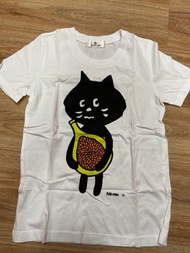 Ne-net nya 驚訝貓白色短袖T恤
