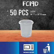 HIGH QUALITY FC190  FC90 ROUND CONTAINER 50PCS 8oz 4oz - Bekas Dadih jelly sambal kaya Bekas tebal