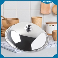 [Direrxa] Skillet Cookware Lid Professional Bakeware Pot Stainless Steel Wok Lid Cover