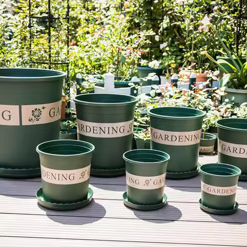 Durable Plastic Gallon Flower Pot Vegetable Plant Garden Nursery Planter Pot