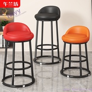 High stool, bar chair for business halls, bar chair, wrought iron home island table chair, front des