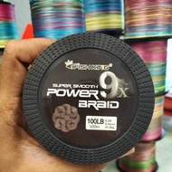 300M Tali benang 9 sulam power braid braided fishing line khas untuk cast jauh kuat padu halus Viral
