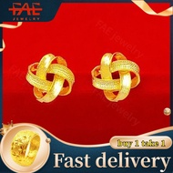 ◈☢۞COD Saudi Gold 18k Pawnable Legit Earrings Earings for Women   Korean Style Rose Gold Earrings Vc