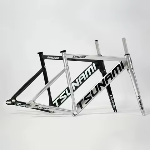 TSUNAMI SNM200 Fixed Gear Bike Frameset, 700C Aluminum Frame, Racing Track Fixie, Single Speed Bicyc