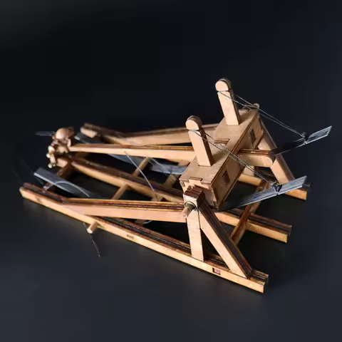 1:35 DIY Wooden Horizontal Trebuchet Ancient Chariot Model of the Three Kingdoms 3D Puzzle Model Nee