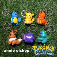 GANTUNGAN POKEMON Anime Pikachu Keychain Eevee Charmander