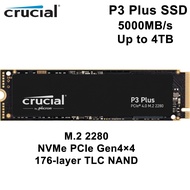 P3สำคัญบวก Gen4x4 PCIe 3D NAND NVMe M.2 SSD 500GB 1TB 2TB (แพคเกจ OEM) และสำคัญ P310 1TB PCIe Gen4 N