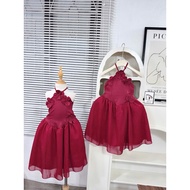 GIRLS' RED MAXI DRESS