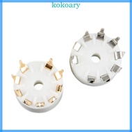 KOK 5Pieces Ceramic 9Pin B9A PCB Tube Sockets for 12AX7 12AT7 12AU7 ECC83 ECC82 E88CC  Performance T