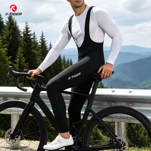X-TIGER Men's Cycling Long Pants Autumn Cool Breathable Quick Dry Bike Cycling Bib Long Pants for 8-