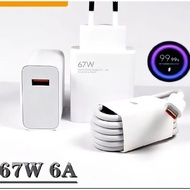 Charger Xiaomo 67W Tubro Type c Fast Charging Casan 67W Turbo Type c