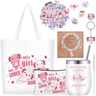 Axolotl Gifts for Women Cute Axolotl Stuff for Axolotl Lovers 12 oz Insulated Tumbler Canvas Bags Br