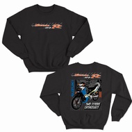 jaket sweater suzuki satria 120 r 2 stroke big size jumbo - hitam xxl