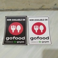 SIGN STIKER NOW AVAILABLE ON GOFOOD UK.10X15CM.K3 - Hitam - Putih