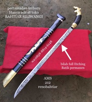 Perkakas panjang golok maung black gold bilah Etching terbaru