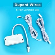 2-Pin Dupont Extension/Soldering Wire 6-Port Junction Box Dupont Crystal Wire for 8mm Light Strip