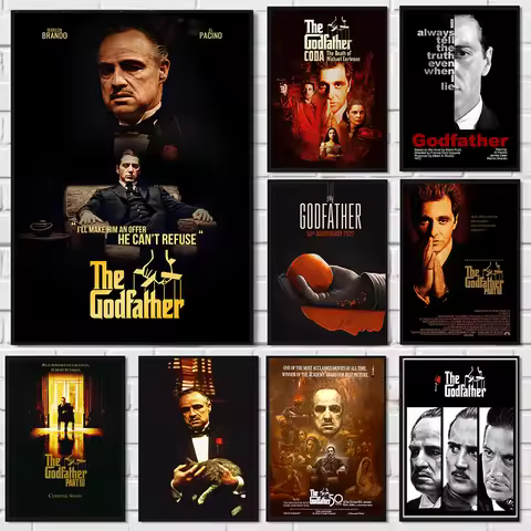 The Godfather Classic Movie Poster Home Office Wall Bedroom Living Room Room Decoration Painting Cua