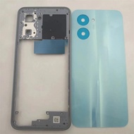 For Realme C33 RMX3624 Phone Housing Middle Frame Battery Cover Back Panel Rear Housing Door With Lo