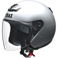 LEAD Jet Motorcycle Helmet STRAX SJ-4 - Black/Silver - Big Size (Under 63-64cm)