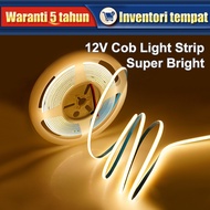 Lampu COB LED strip DC12V 24V fleksibelputih putih hangat lampu hiasan kabinet ruang tamu putih