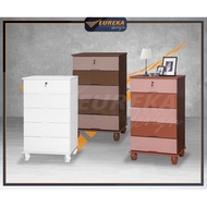 EUREKA 2ft Chest Drawer Cabinet Storage Wood SN02 / Almari Laci (Deliver & Installation Klang Valley