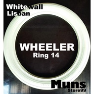 DISKON Lis Ban Mobil White Wall Ban Mobil Velg Ring 14 WHEELER