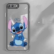 for iPhone 7 Plus 6 6s Plus iphone7 8 Plus Leisure Stitch Full Camera Cover Happy Monster Colored Transparent Back Cover