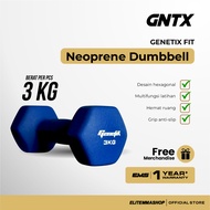 GENETIX FIT Dumbbell Neoprene 3 KG, Dumbbell, Barbell, Dumbbell 3 KG, Hexagonal Dumbbell