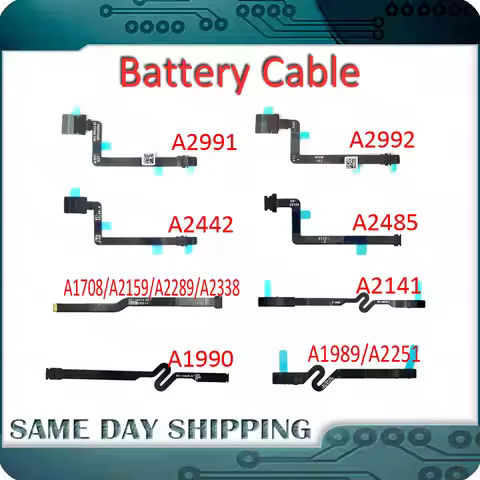New Battery Flex Cable A1708 A2338 A2251 A2442 A2485 A2992 A2991 A2141 A1990 A2159 A1989 for MacBook
