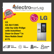 LG GS-X6172NS side-by-side-fridge  with InstaView  Door-in-Door™ in  New Noble Steel 617L