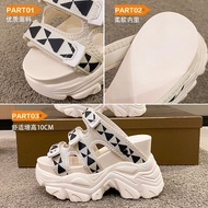 10cm内增高拖鞋2025夏季新款厚底外穿懒人拖鞋女百搭坡跟凉拖鞋女