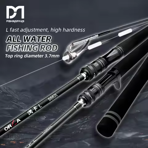 FISHINGFANS ORCA LIGHT 1.98m 2.1m L HIGH CARBON RATTLE REEL SEAT SPINNING CASTING FISHING ROD