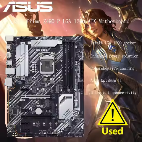 Asus Z490-P LGA1200 Motherboard 128GB DDR4 PCI-E 3.0 M.2 USB3.2 ATX Mainboard