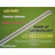 SHARP ORIGINAL  new set LC-60LE650M, LC60LE650M LED BACKLIGHT, PERCUMA 1 BIJI BIOS IC.