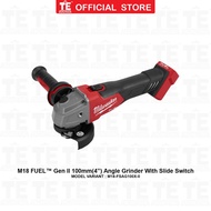 Milwaukee M18 FUEL™ Gen II 100mm(4”)  Angle Grinder With Slide Switch