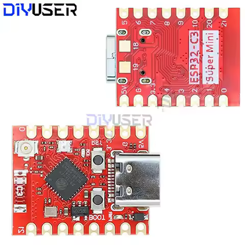 DIYUSER ESP32-C3 SuperMini Plus Development Board WiFi Bluetooth ESP32 C3 Super mini V2.0 Red Board