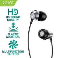 Robot RE240 Wired Headset Wired Earphone Bass Android iPhone Original - 1 Year Warranty