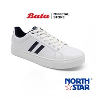 Bata บาจา ยี่ห้อ North Star รองเท้าผ้าใบ (สนีคเคอร์) แบบผูกเชือก รองเท้าลำลอง สำหรับผู้ชาย รุ่น DONG สีขาว 8211105