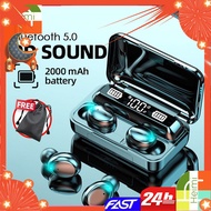 【Hot Sale】AMOI F9 ver.5  True TWS 5.0 wireless earphone bluetooth earphone wireless earbuds LED Disp