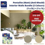 [1 Room BUNDLE] Dulux Pentalite Matt Interior Walls Paint (Anti-mould) (1x5L + 1x1L) Wild Wonder Uplifting Tone