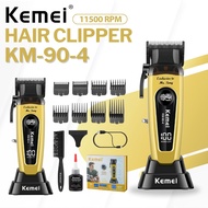KEMEI Hair Clipper รุ่น KM-90-4 ปัตตาเลี่ยนตัดแต่งผมและหนวดเครา แบบไร้สาย รอบหมุน 11500 rpm