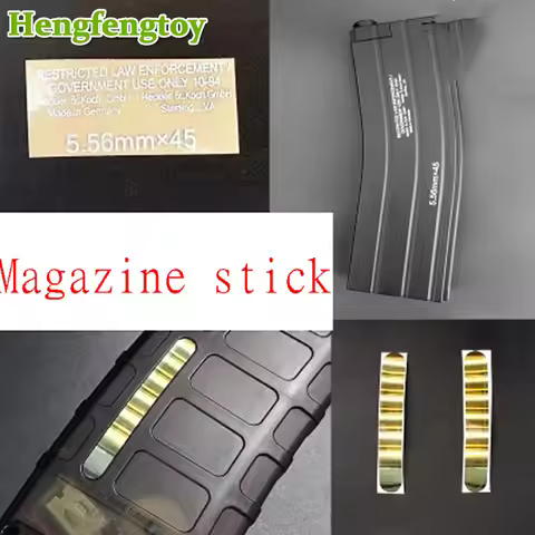 Gel ball guns nerfie PMAG jinming 168 SCAR M4 HK416 magazine metal paste DIY stickers