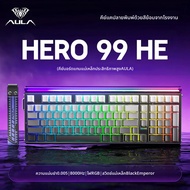 AULA | คีย์บอร์ดเกมมิ่งแบบมีสาย AULA HERO 99 HE รองรับการเปลี่ยนสวิตช์แม่เหล็กแบบ Hot-Swappable รูปแ