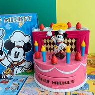 迪士尼米奇大使大飯店限定生日蛋糕造型音樂盒置物盒飾品擺飾迪士尼皮克斯