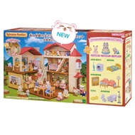 💥In Stock! Japan Sylvanian Families Red Roof Large House with Secret Attic Gift Set (with figurines and furniture)