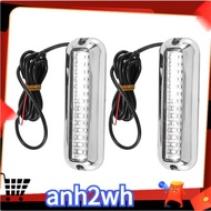 2Pcs 42LED Boat Drain Light Boat Transom Light Blue Underwater Pontoon Marine Light