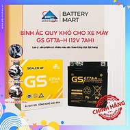 Bình Ắc Quy Khô Hiệu GS cho xe máy Honda SH Ý, DYLAN, @, PS, Lead cũ, Vespa mới, Piaggio ZIP, (GT7A-