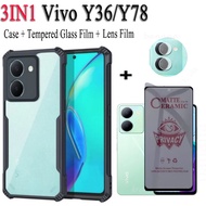 Vivo Y36 anti-fall mobile phone for Vivo Y35 Y21 Y21S Y21T Y02S Y16 Y22S Y02 Y76 Y15S Y15A Y01 Y20 Y20i Y20S Y73 Y11 Y12 Y15 Y17 Anti Spy Soft Ceramic Matte Privacy Tempered Glass