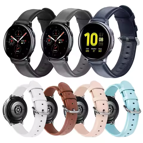 Leather strap for Samsung Active 2 44mm 40mm SM-R820 R830 Galaxy Watch 46mm 42mm Active2 Gear S3 Wri